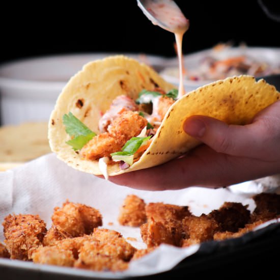 Vegan Coconut Shrimp Tacos