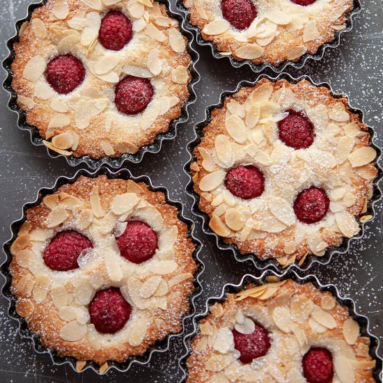 Almond Raspberry Financiers