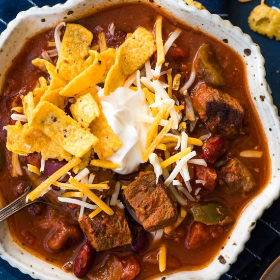 Slow Cooker Steak Chili