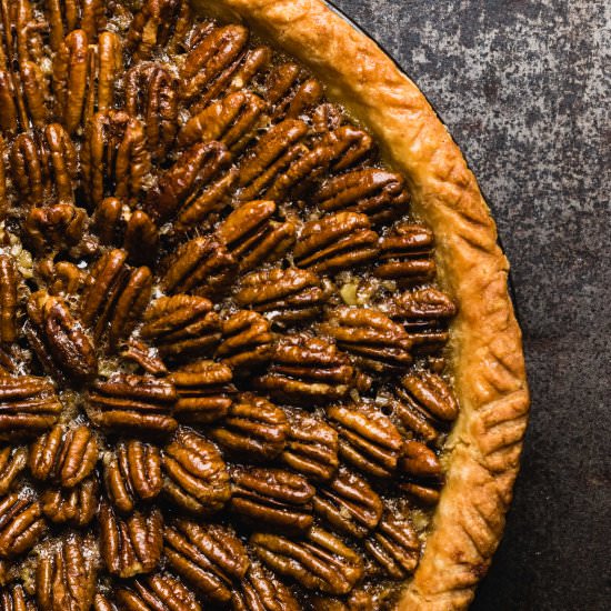 Gluten Free Maple Bourbon Pecan Pie