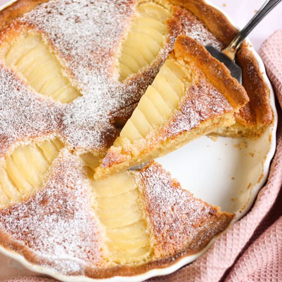 Pear and almond pie