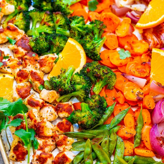 Sheet Pan Orange Ginger Chicken