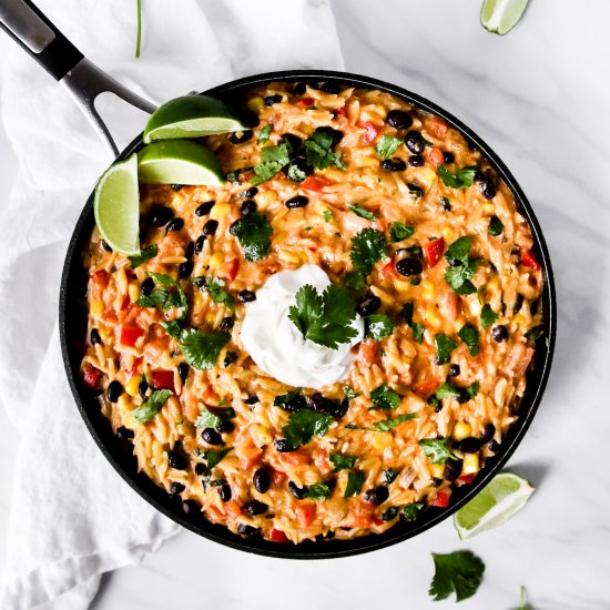 Cheesy Enchilada Orzo