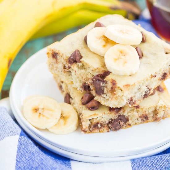 Banana Chocolate Chip Pancakes