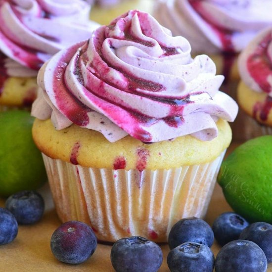 Blueberry Key Lime Cupcakes