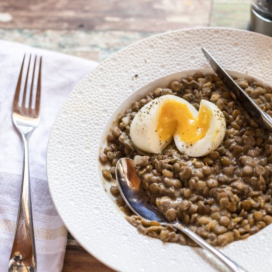 French Lentils and Eggs