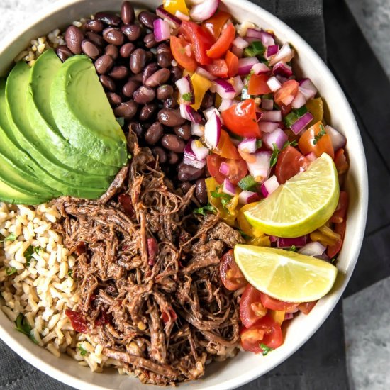 Instant Pot Barbacoa Burrito Bowl