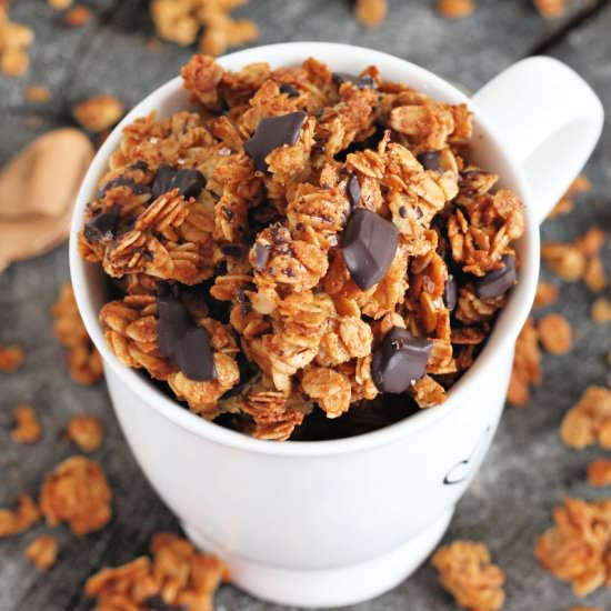 Salted Dark Chocolate Granola