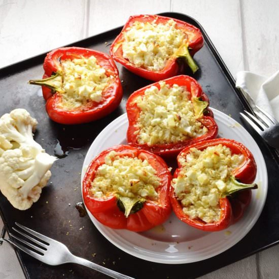 Cauliflower Rice Stuffed Peppers