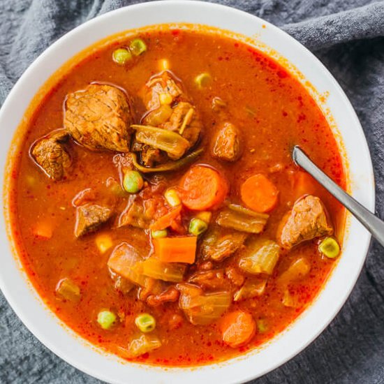 Instant Pot Vegetable Beef Soup