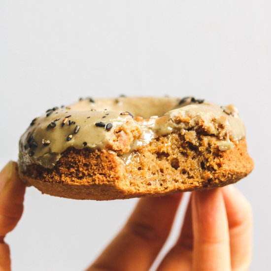 Black Sesame Miso Caramel Donuts