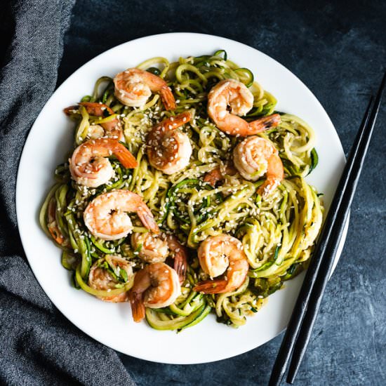 Sesame Shrimp Scampi w/ Zoodles