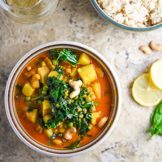 Sweet Potato Curry with Kale