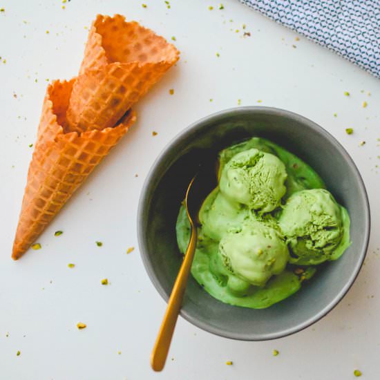 No-Churn Matcha Ice Cream