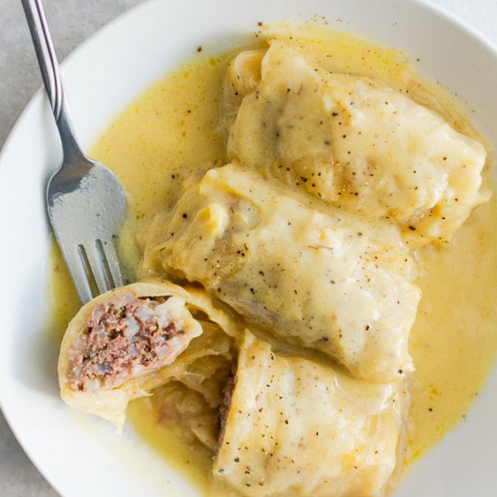 Greek Stuffed Cabbage Rolls