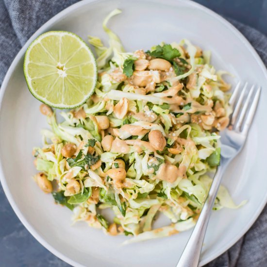 Crunchy Cabbage & Peanut Slaw