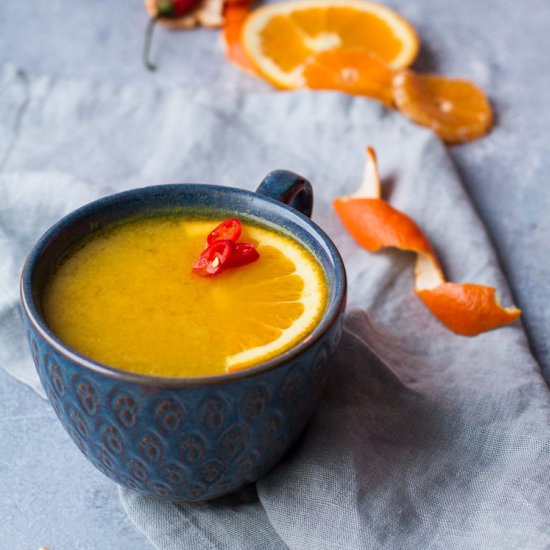 Hot Orange Drink with Chili