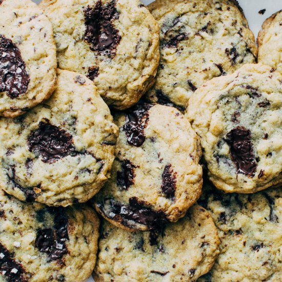 Salted Tahini Oatmeal Cookies