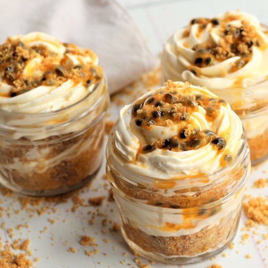 Passion Fruit Cheesecake Cups