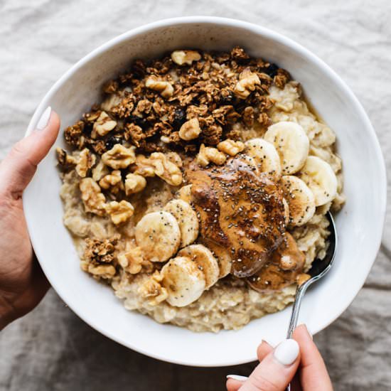 Almond Butter Banana Oatmeal