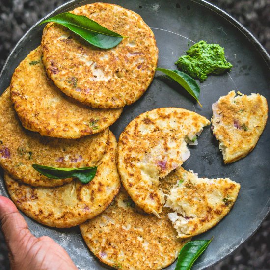 Healthy Oats & Veggie Mini Pancakes