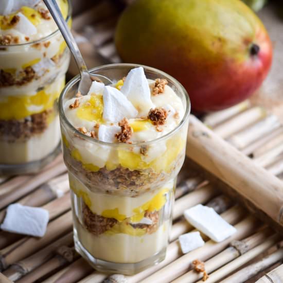 Mango & Coconut Granola Parfaits