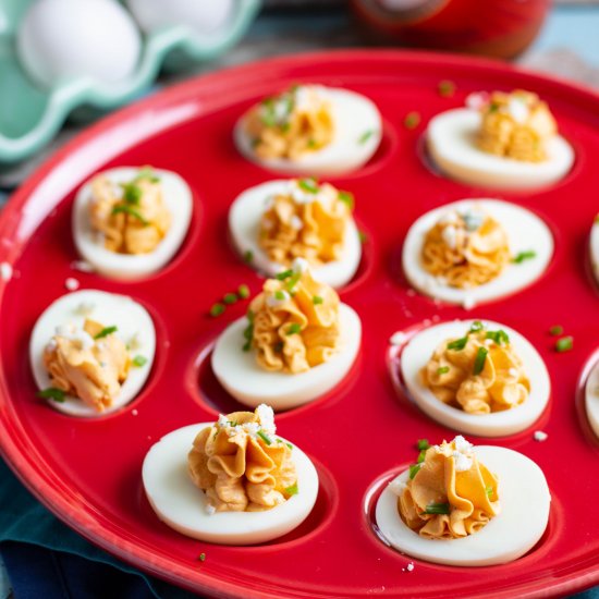 Buffalo Deviled Eggs