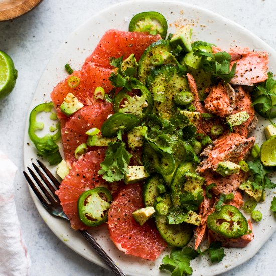 Chili Grapefruit Salmon Salad