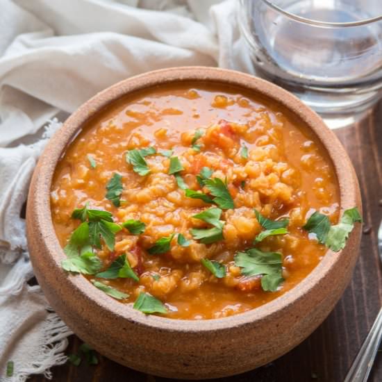 Mediterranean Red Lentil Soup