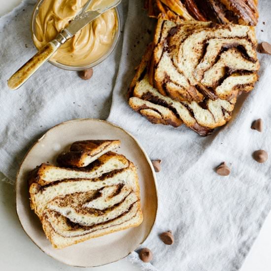 Chocolate Peanut Butter Babka