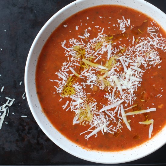 Tomato Lentil Soup with Caraway