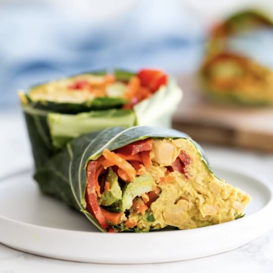 Curried Chickpea and Vegetable Wrap