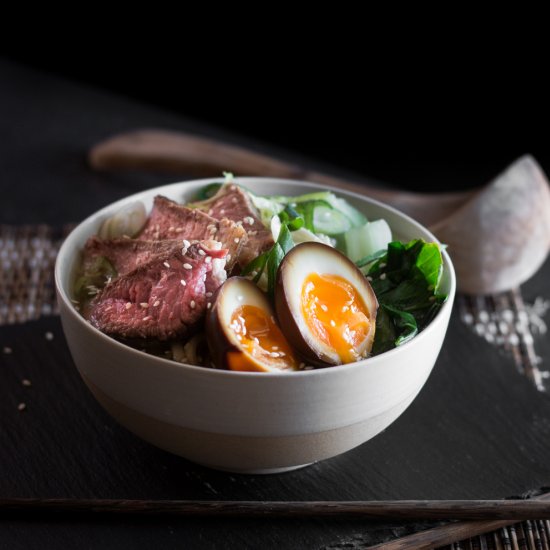 Beef and Udon Noodle Soup