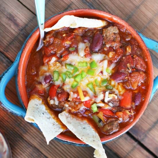 Smoky Whiskey Chili