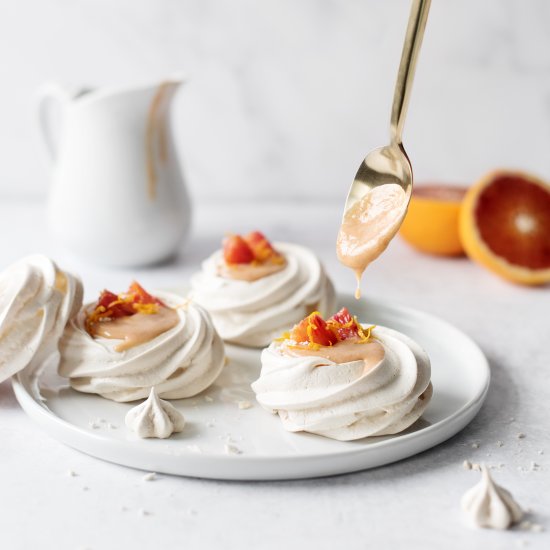 Blood Orange Pavlovas