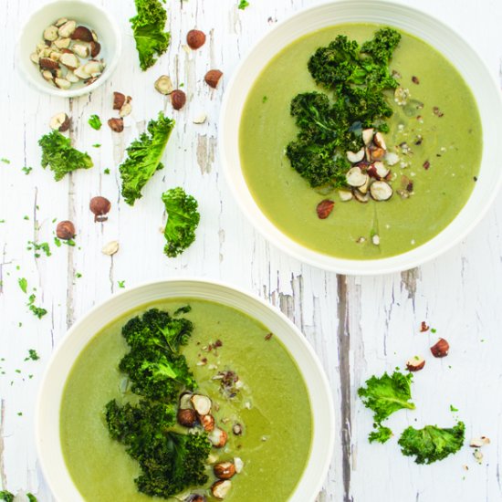 Jerusalem Artichoke & Kale Soup