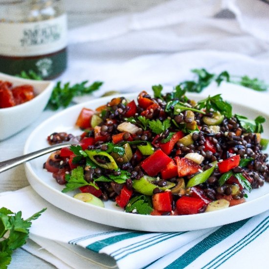 Black Rice and Lentil Salad