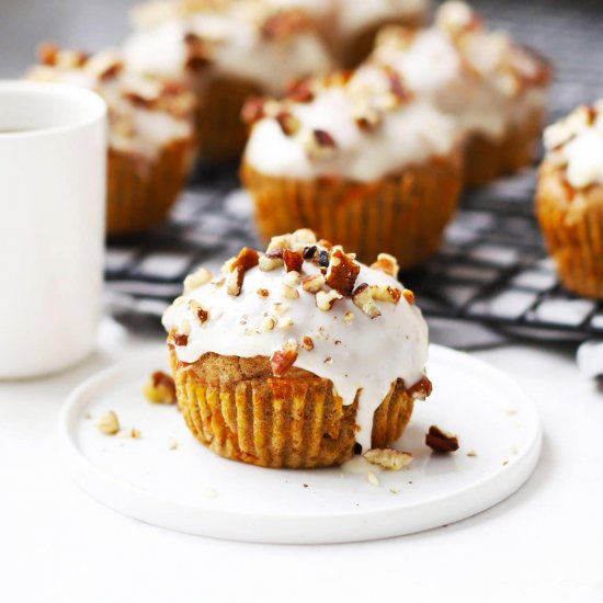 Healthy Carrot Cake Muffins