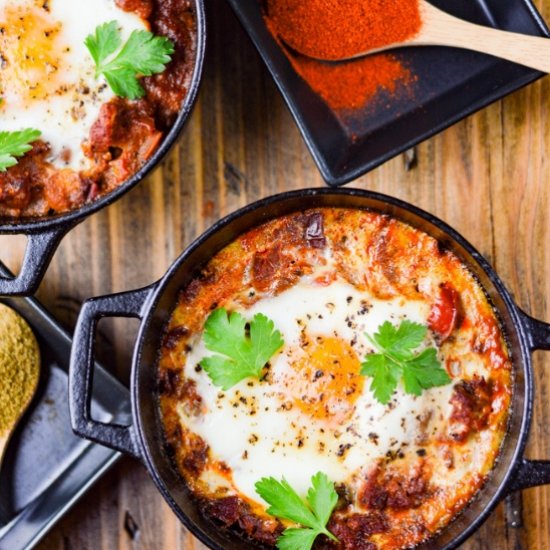 Smoky Baked Spanish Eggs