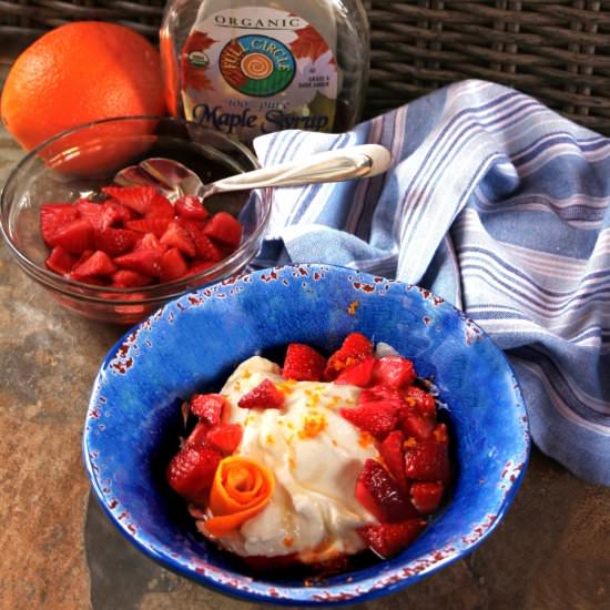 Orange-Strawberry Yogurt Bowls