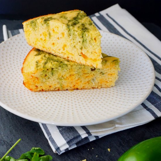 Marbled Jalapeno Cheddar Cornbread