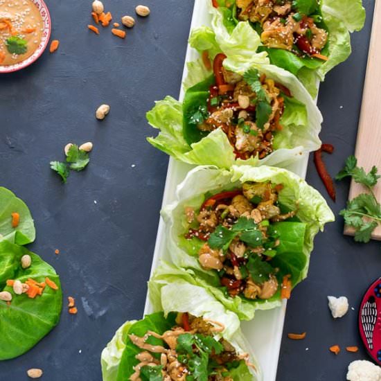 Thai Cauliflower Lettuce Wraps