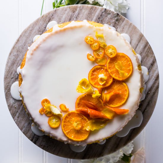 Citrus Cake with Citrus Curd