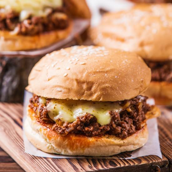 Cheesy Sloppy Joe Burger