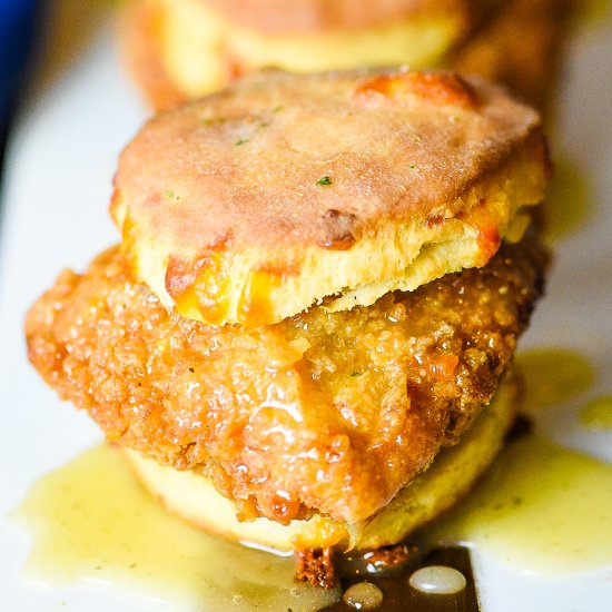 Crispy Chicken Cheddar Biscuit