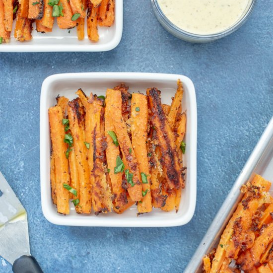 Garlic Parmesan Carrot Fries