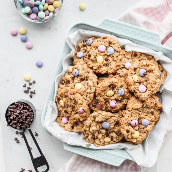 Peanut Butter Oat Easter Cookies