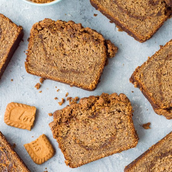 Vegan Biscoff Banana Bread