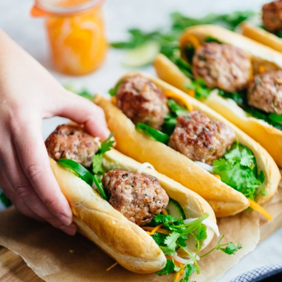 Pork Meatball Bahn Mi