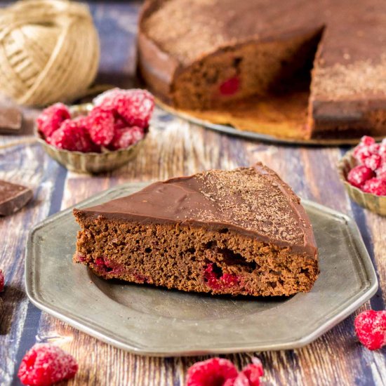 Quick Chocolate Raspberry Cake